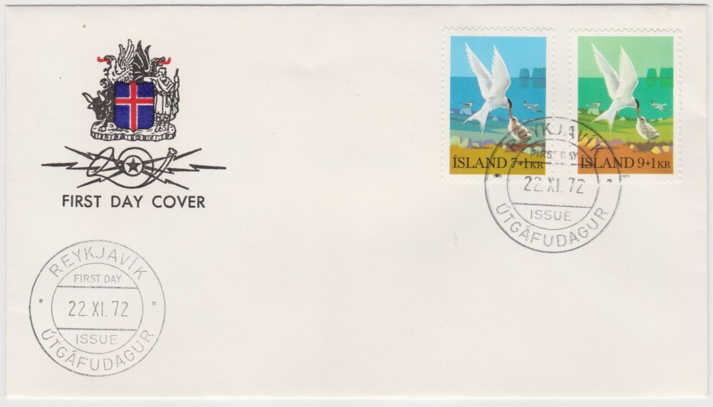 Iceland FDC 1972,Arctic Tern (Sterna paradisaea)
