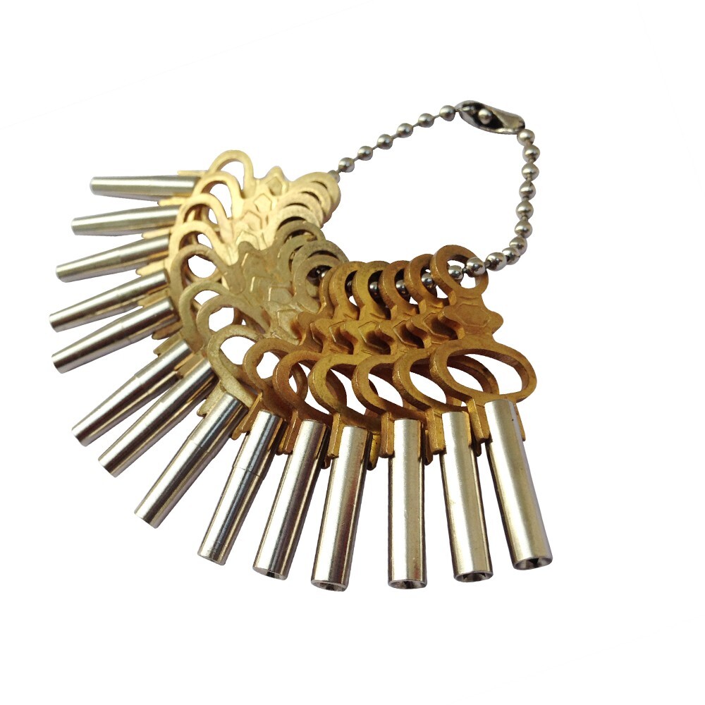 PREMIUM Set of 14 Pocket Watch Key for Winding & Setting Size 00-12