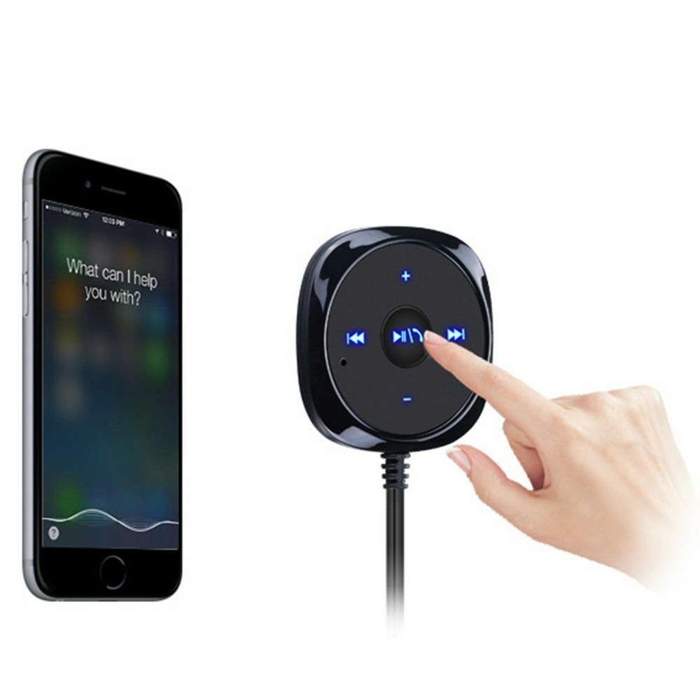 Aux to Bluetooth 5.1 Adapter 3.5mm Bluetooth Receiver Microphone for Car