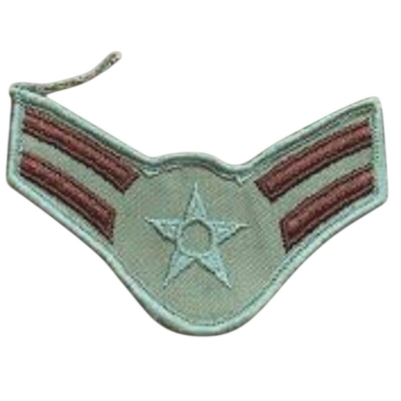 USAF Airman First Class E‑3 Desert Subdued Patch, 4" × 2‑1/2", Embroidered