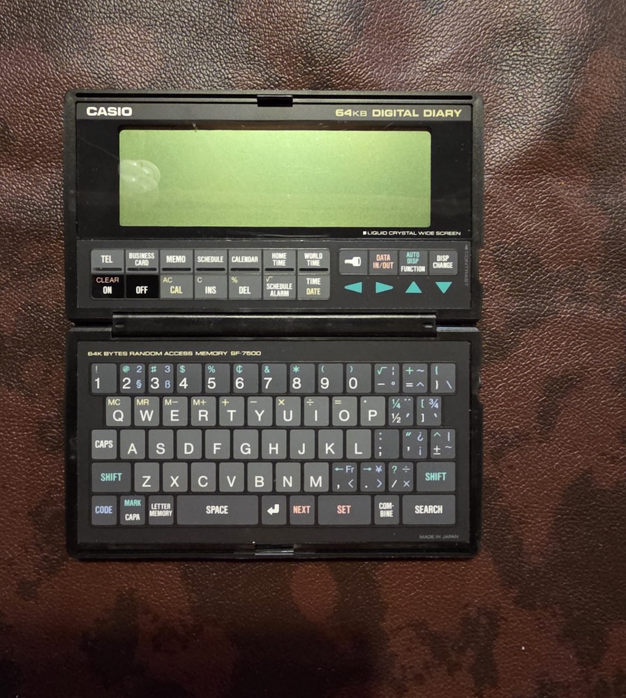 CASIO 64 KB memory DIGITAL DIARY SF7500