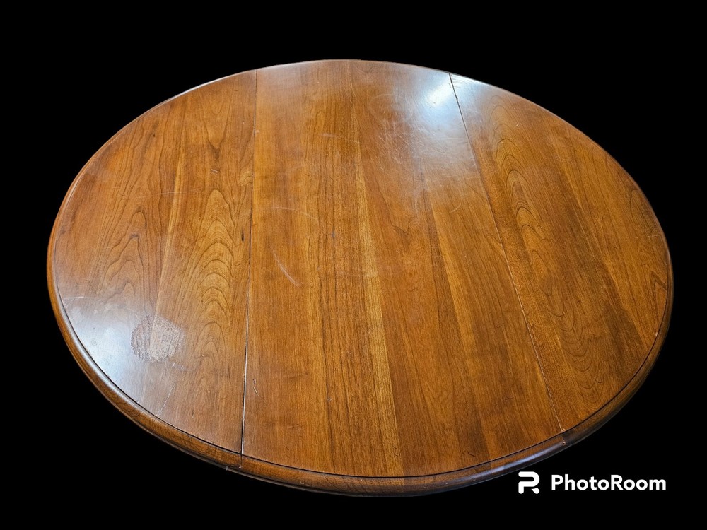 Vintage Pennsylvania House Drop Leaf End Table Solid Cherry Oval