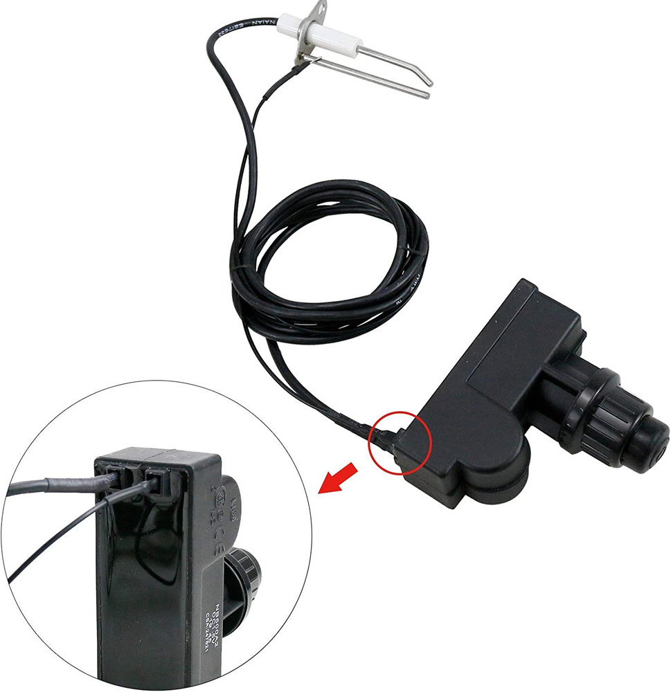 Burner Fire Pit Igniter, Push Button Ignition Kit with 2 Outlet and Ground Wire