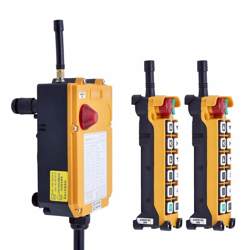 F24-12S 2 transmitters 12 Twelve Single Speed Button Remote Control for Crane