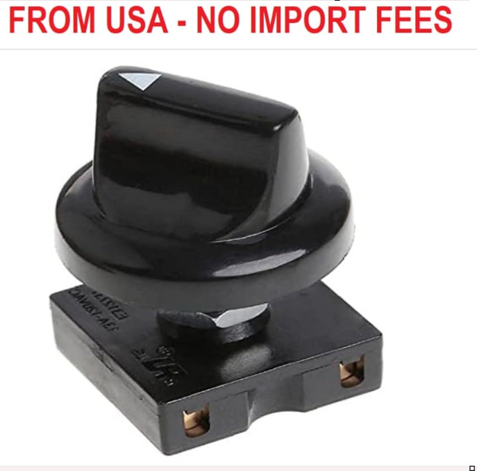 Black Fan Rotary Switch 4 Position 3 Speed Selector Switch Governor with Button