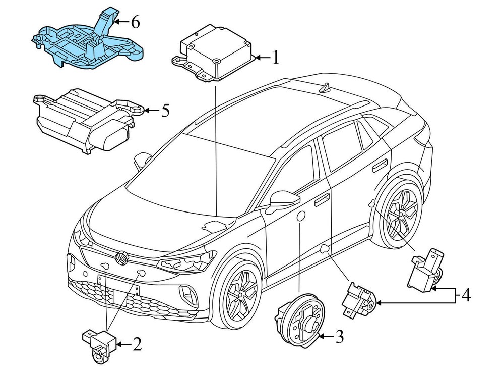 2022-2024 AUDI E-TRON GT - Front Right SEAT Occupant Detection Module