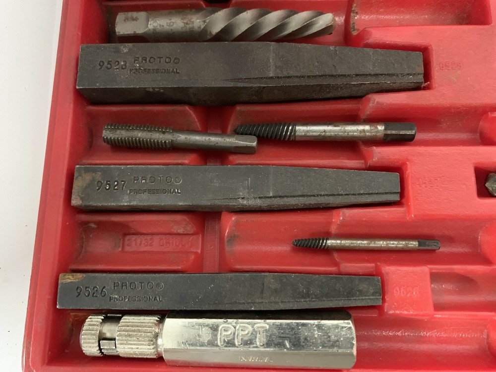 PROTO Professional Tools 9500B Screw & Pipe Extractor Set, ** Missing 3**- READ