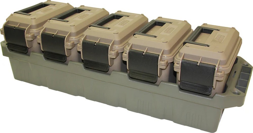 MTM 5 Mini-CAN Polypropylene Heavy-Duty Plastic Stackable Ammo Crate - AC5C
