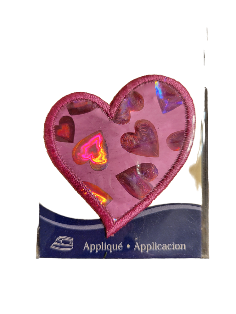 Wrights Iron-On Fabric Applique - New - Heart