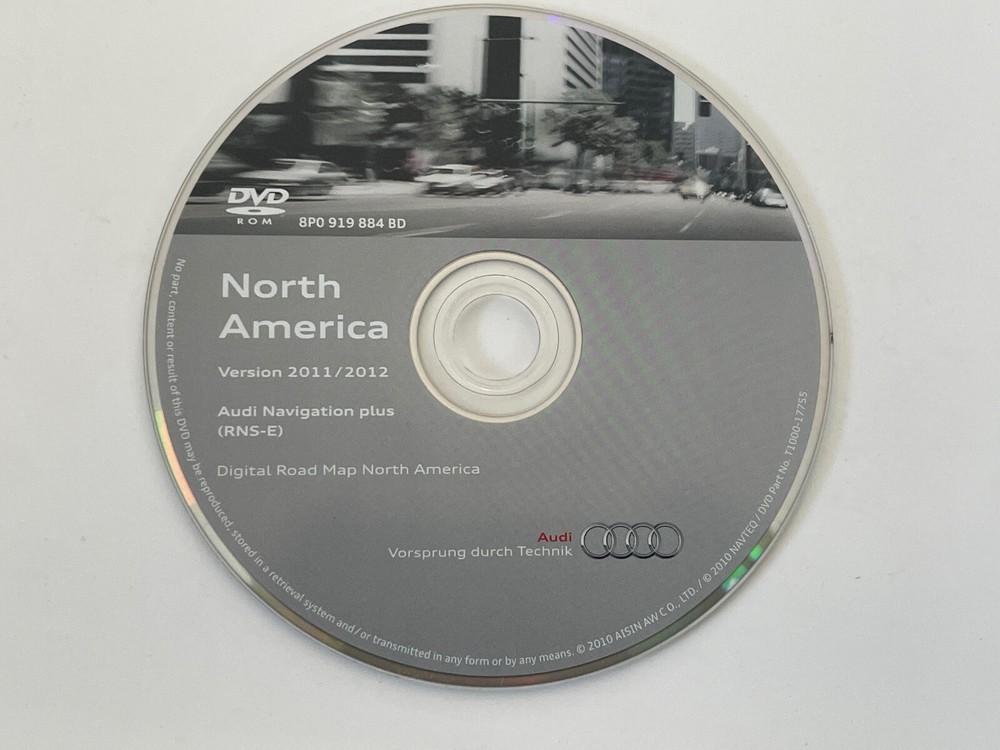2005 06 07 08 AUDI A3 A4 RS4 S4 NAVIGATION PLUS RNS-E DVD VERSION 2011/2012 OEM