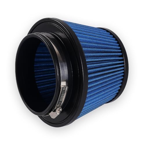 4.5"/115mm Cold Air Intake Filter, High Performance, Washable Filter, Clamp