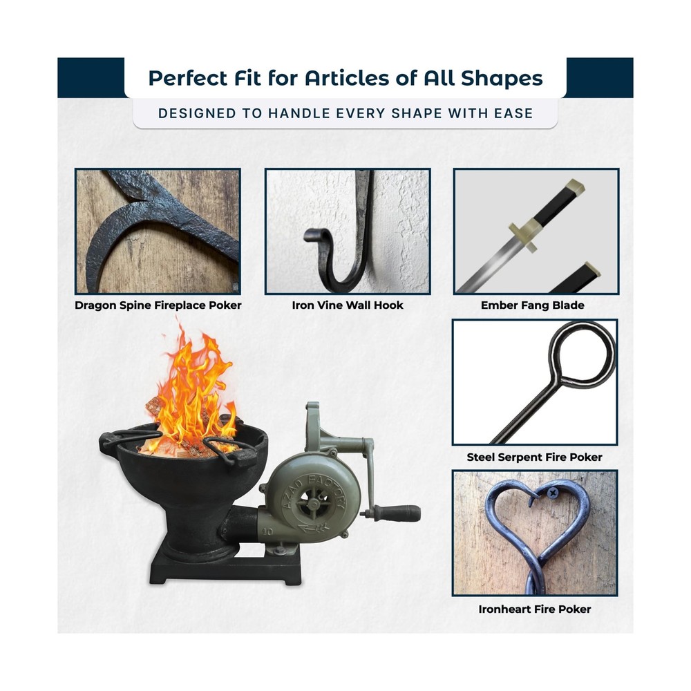 Simond Store Blacksmith's Forge with Hand Blower for Knife Making Blacksmithi...