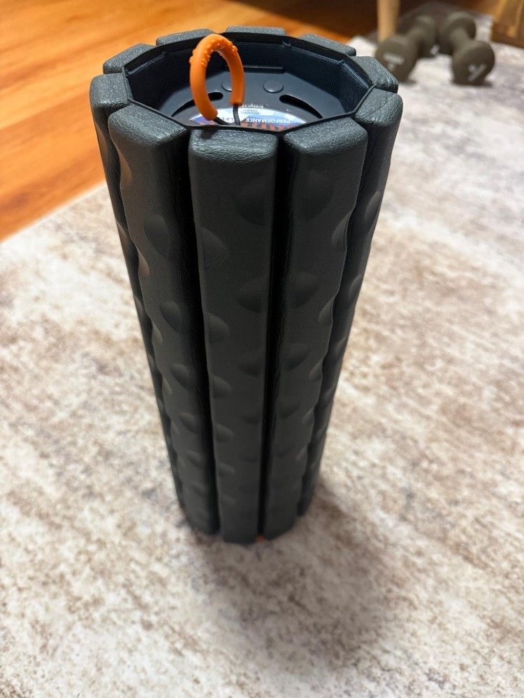 Brazyn Morph Foam Roller Collapsible Travel Stretch Workout 14" Alpha Midnight