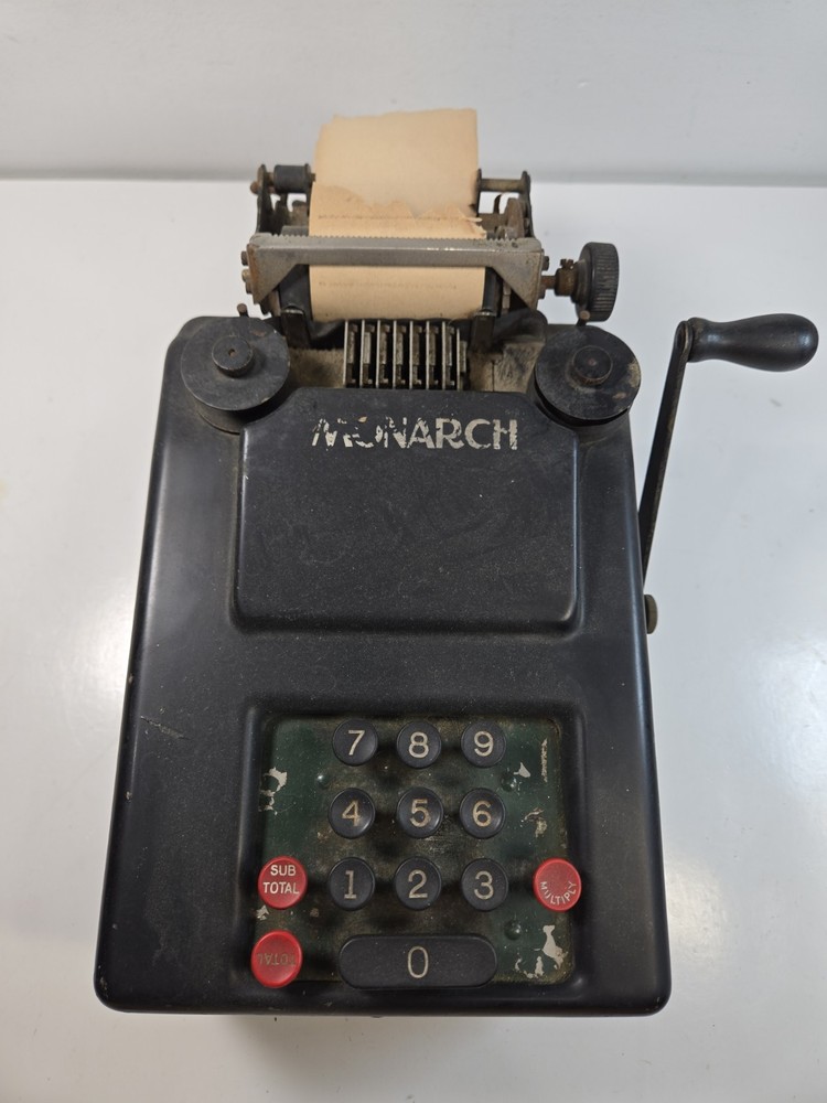 Vintage Antique Monarch Remington Rand Listing Adding Machine Antique