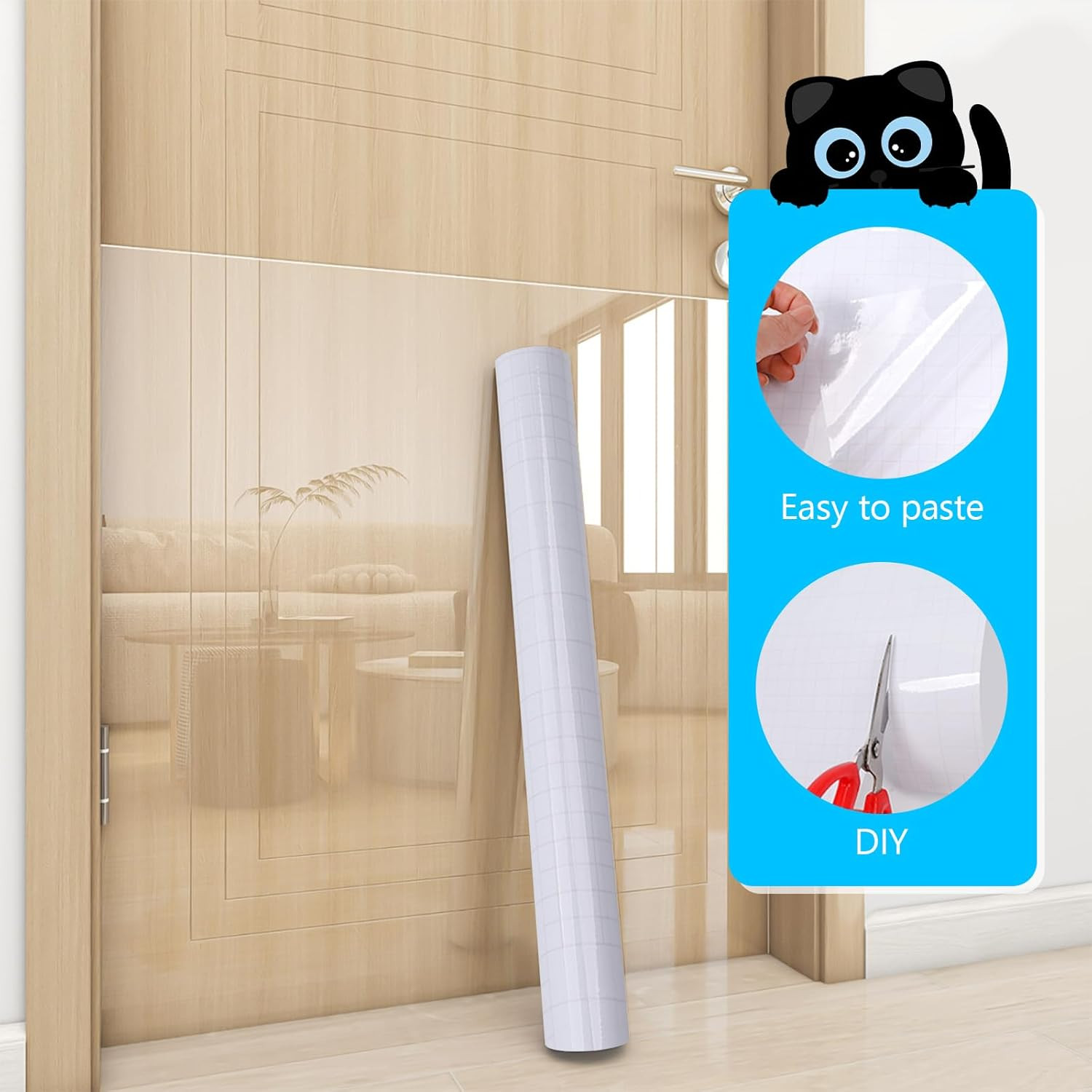 Cat Scratch Furniture Protector Mat for Couch, Wall & Door Protection 7.87"x118"