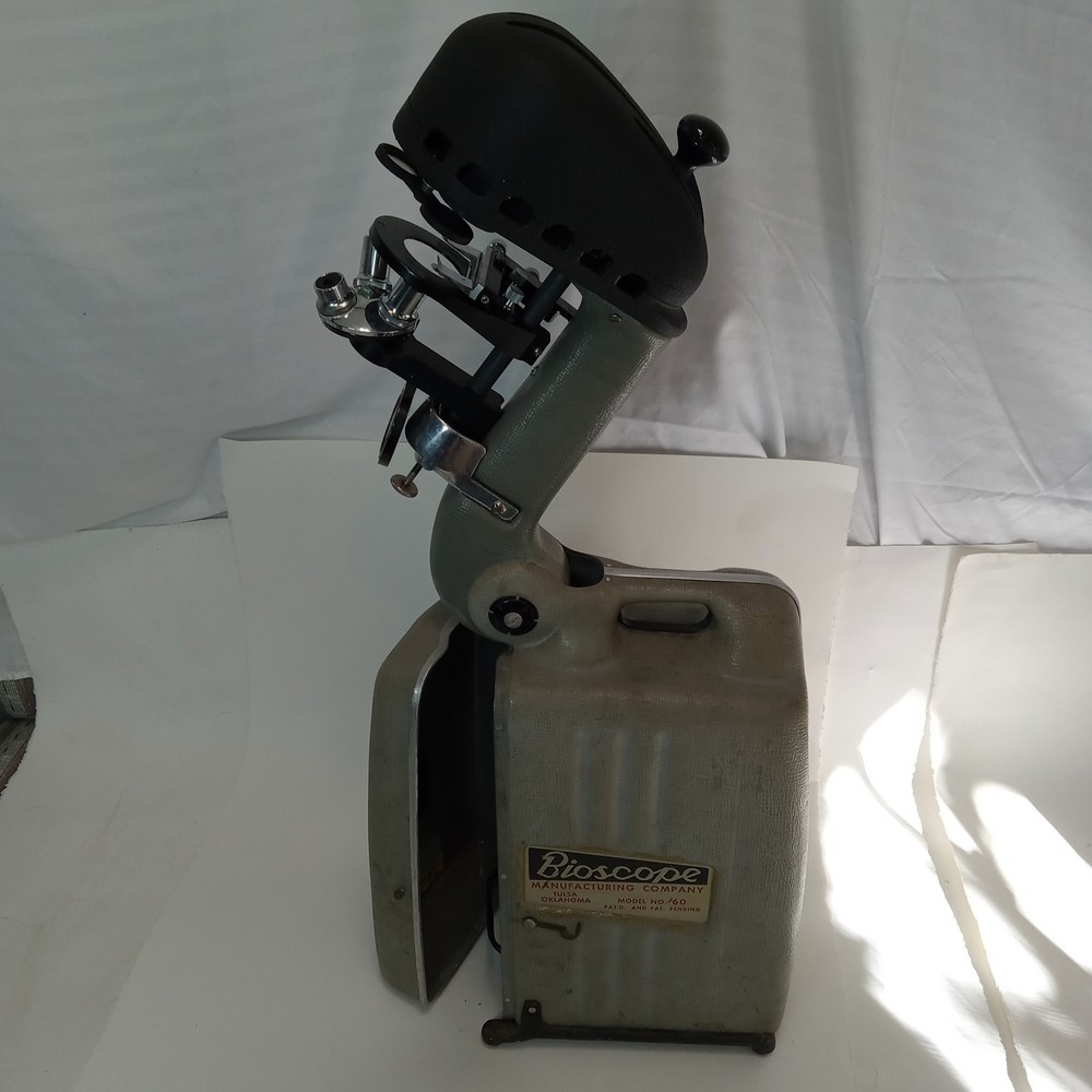 BIOSCOPE MFG. CO. Model 60 Projecting Microscope w/ Case Tulsa OH