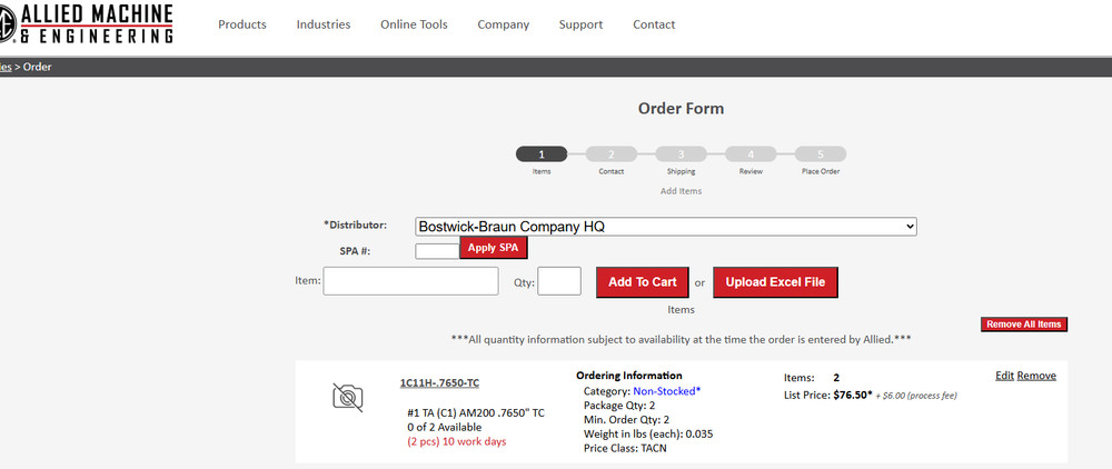 allied machine insert 1c11h-.7650-tc