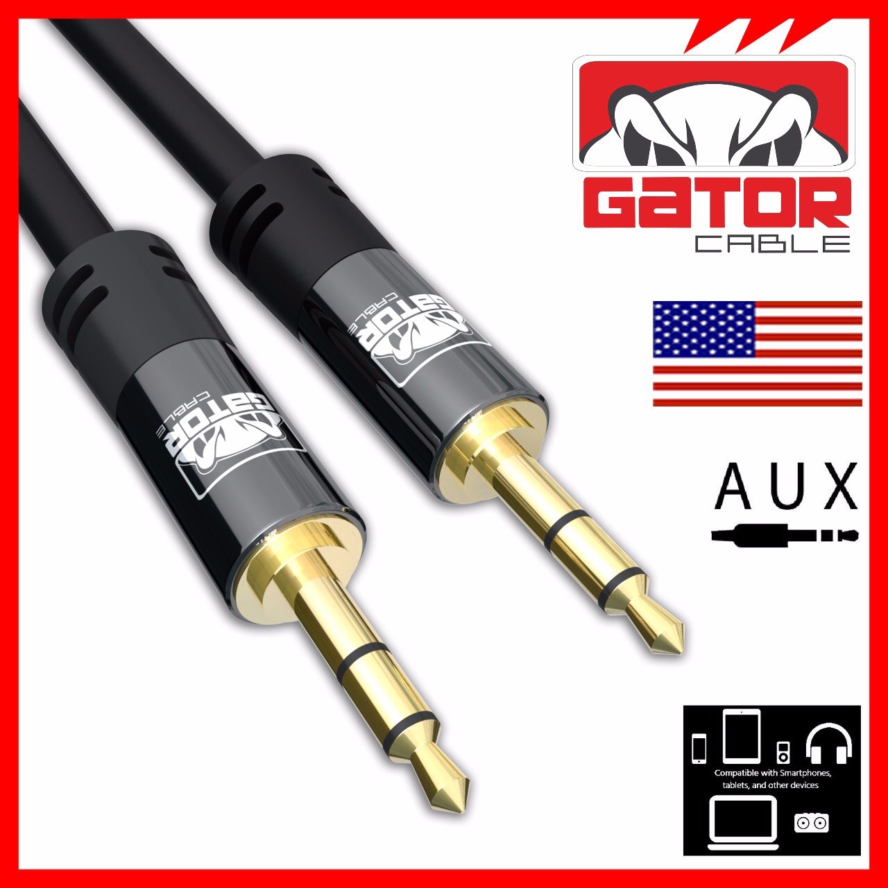 AUX 3.5mm Audio Cable Cord Male to Male For Phone iPhone Samsung LG Earphones