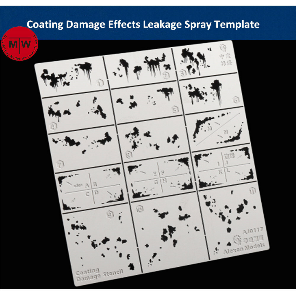 Alexen AJ0117 Coating Damage Effects Leakage Spray Template Model Aging Tools