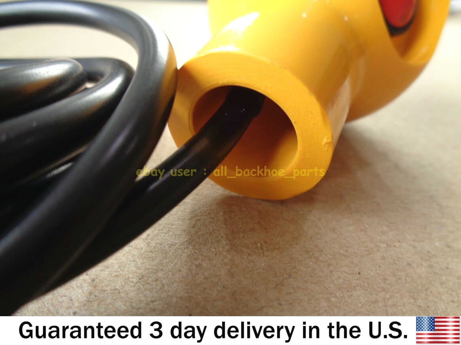 JCB BACKHOE - YELLOW KNOB ASSY. WITH MICROSWITCH (PART NO. 993/61200 701/D9775)