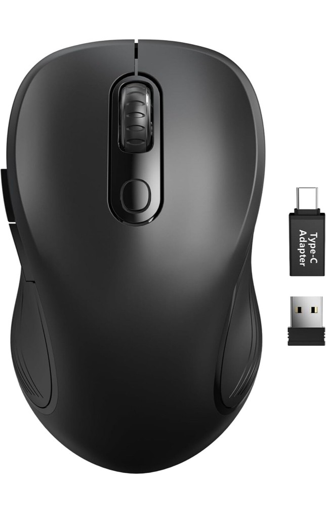 Trueque Wireless Mouse for Laptop, 2.4GHz Ergonomic  3-Level DPI, 6.