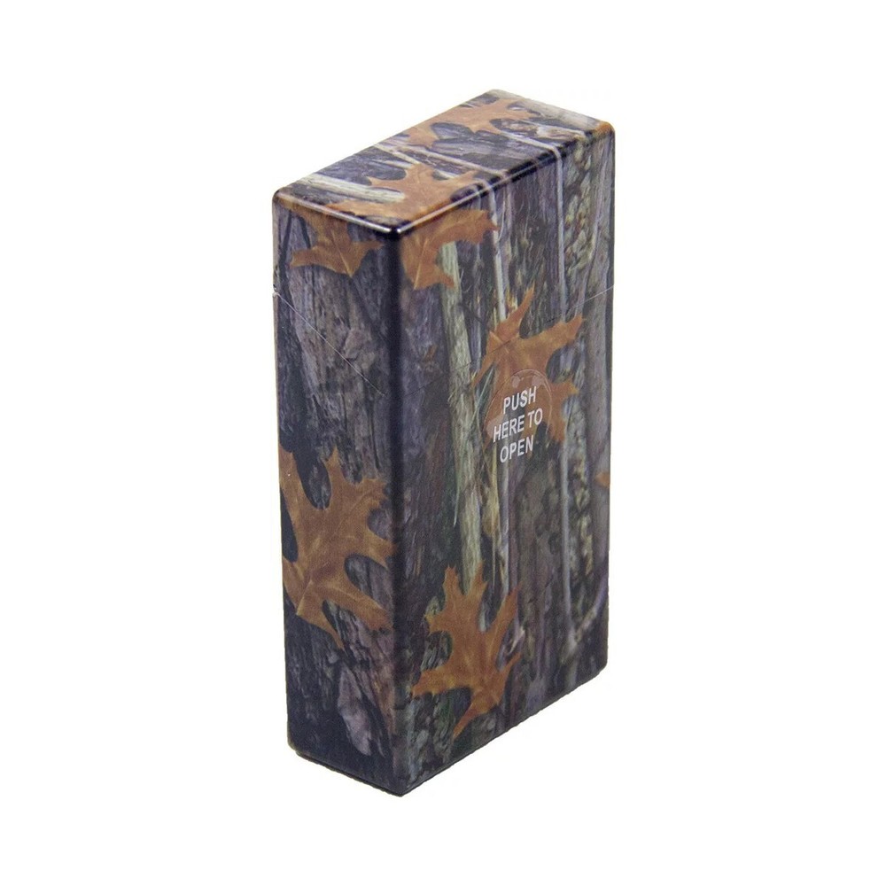 5 Pack 100' Size Push-to-Open Plastic Cigarette Case Camouflage Design