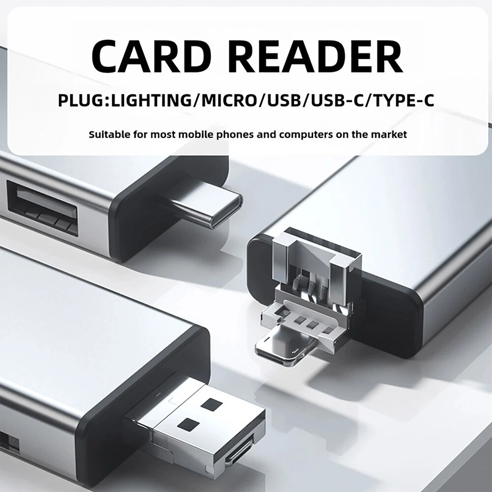 Memory Card Reader For iPhone iPad/Android Phone Case Storage Organizer Holder