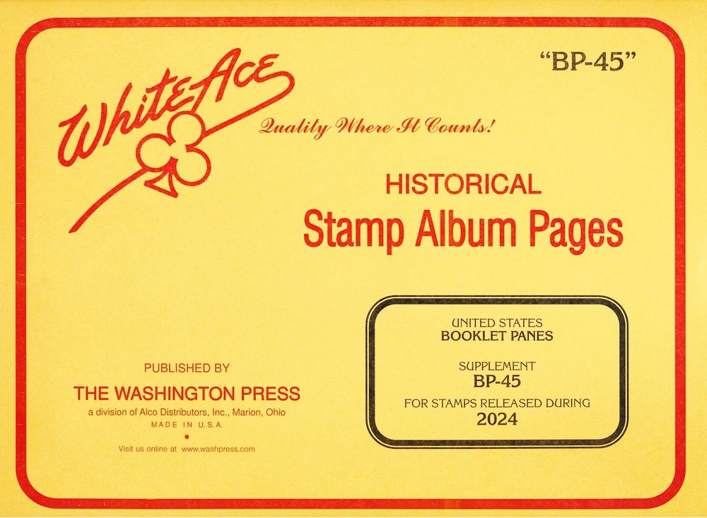 WHITE ACE 2024 US Booklet Panes Stamp Album Supplement BP-45