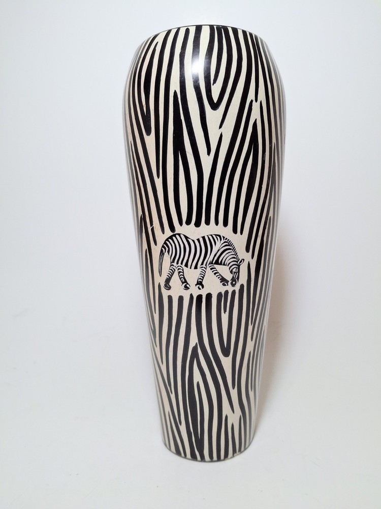 Soapstone Zebra Vase