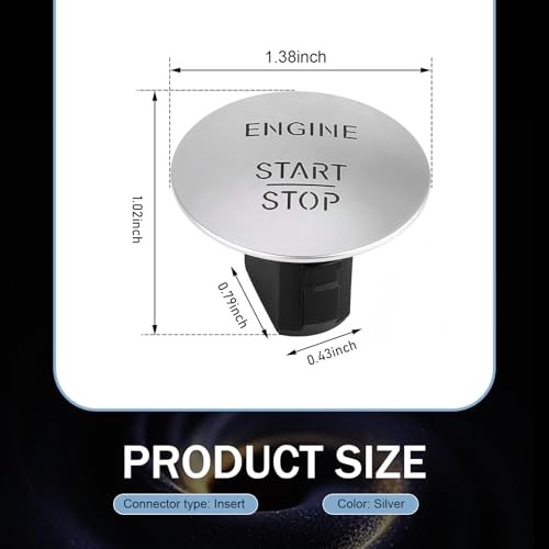 Car Engine Start Stop Button Switch, Push to Start-Stop Button, Ignition