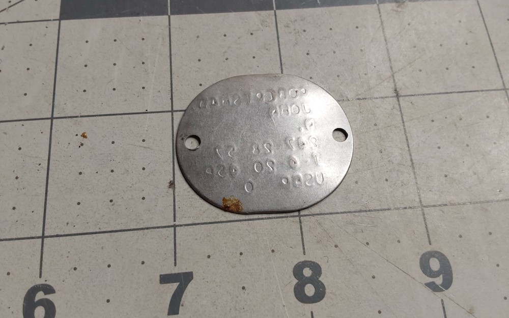 WWII US Navy Dogtag Dog Tag John N Robertshaw