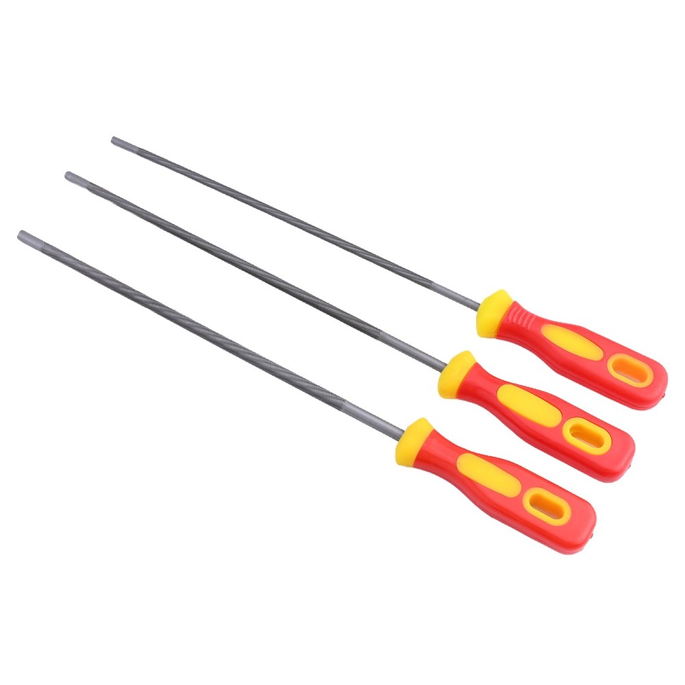 Precision Sharpening Chain Files 3pcs Round Files for Woodwork Chainsaw