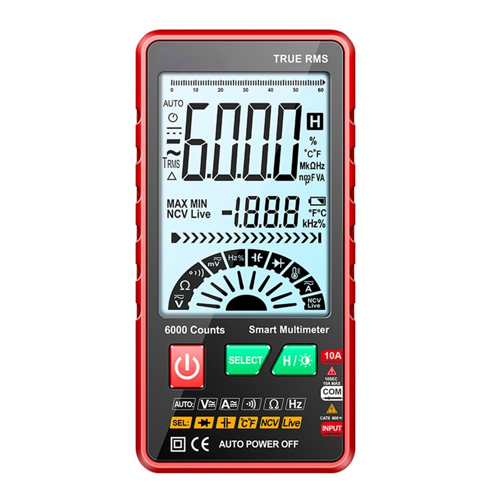 Digital Multimeter AC/DC Voltmeter Resistance Capacitance Temp Hz Meter Tester