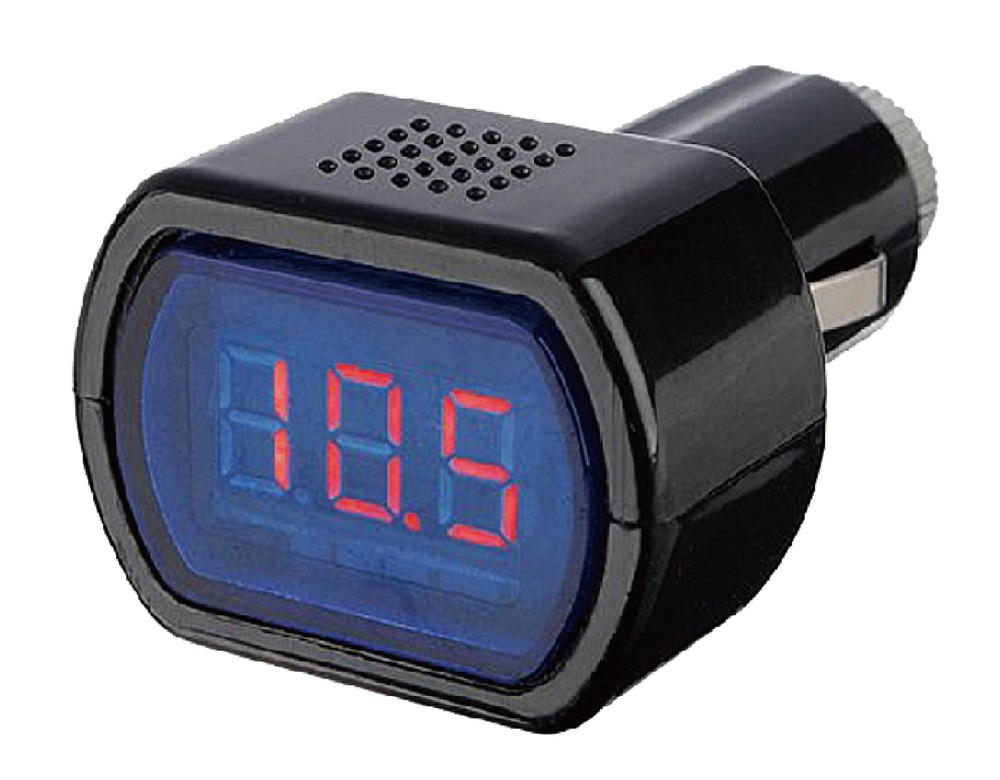 2pcs Car Cigarette Socket LED Volt Battery Voltage Meter Tester Detector 12V/24V