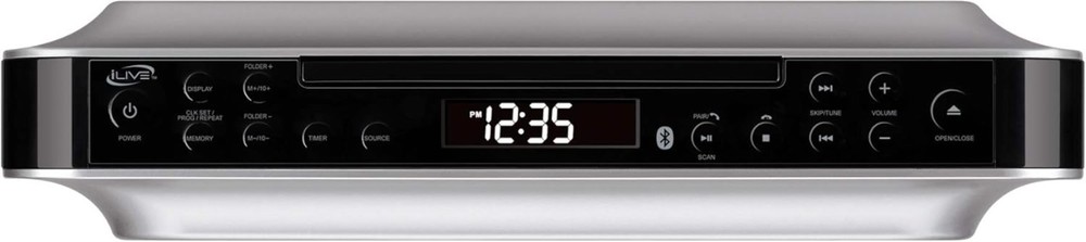 iLive Bluetooth Under Cabinet Radio FM CD Player and MP3 Player, Bluetooth, U...