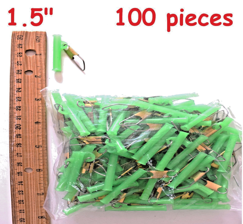 1.5" Length Sinker Slides Sliders Green - 100 Pieces