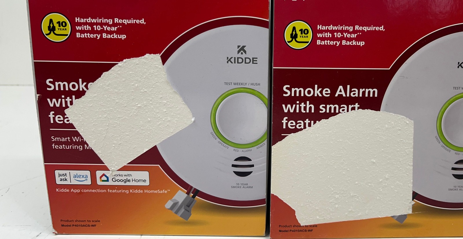 2PK Kidde Smart Hardwired Wi-Fi Smoke Detector Photoelectric Sensor Voice Alerts