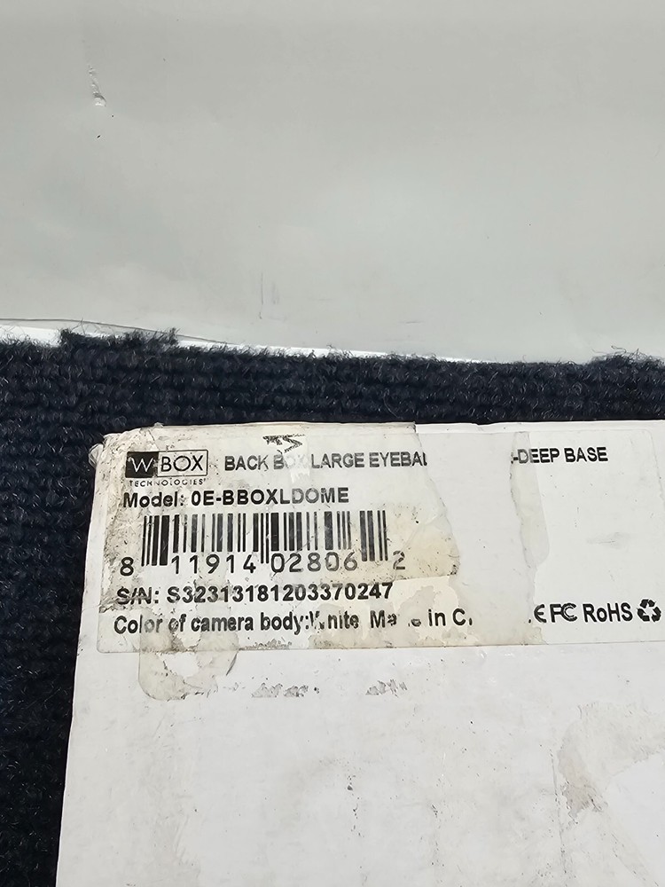 (QTY 3) W Box 0E-BBOXLDOME Large Eyeball Camera Back Box