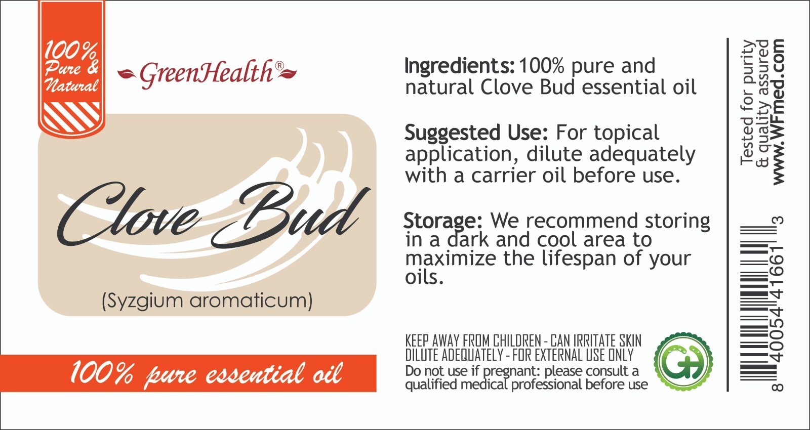Clove Bud Essential Oil 100% Pure Free Shipping