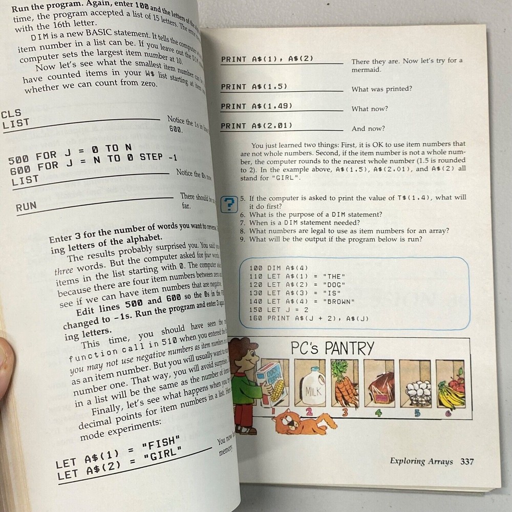 IBM PCjr Computer Manual Hands On Basic for 80s Personal Comp Spiral Book 1983