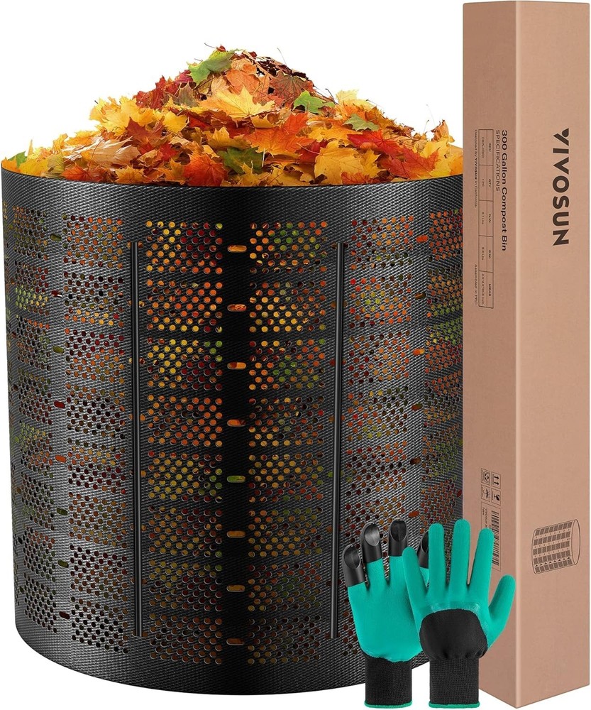 220 Gallon Outdoor Compost Bin Expandable Composter Easy to Setup & Large