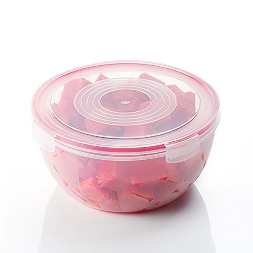 Komax Biokips Mixing Bowls with Lids Set – Multi-Use, Stackable clear