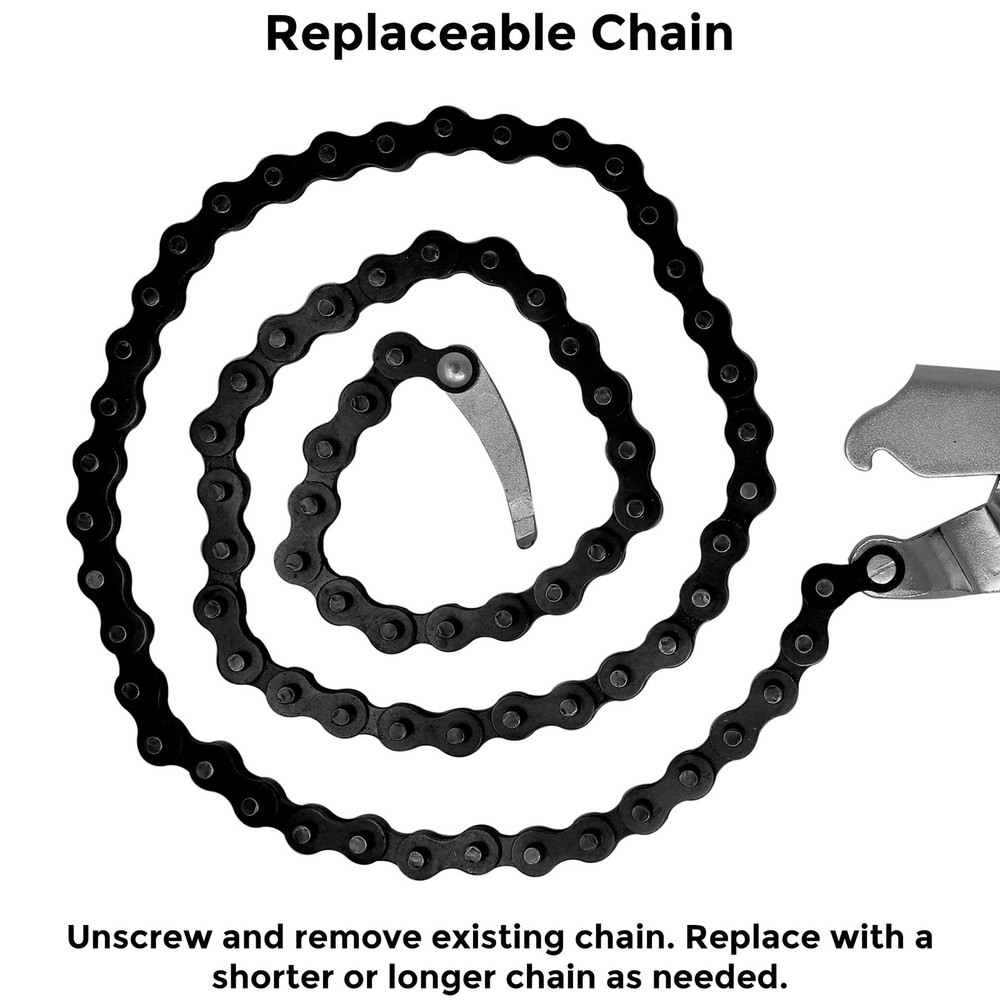 Strong Hand Tools Locking Chain Pliers, Removable 48″ Chain, Holds Up To 14" ...