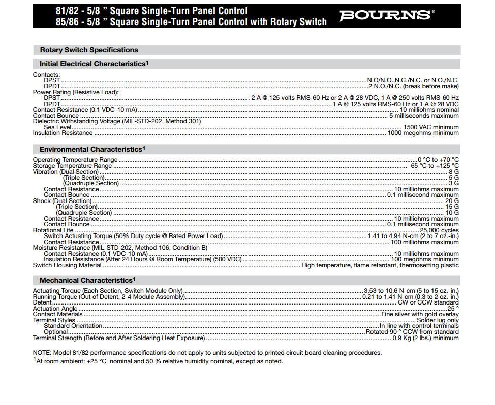 1pcs 82A1DB16B23 500K BOURNS Potentiometer