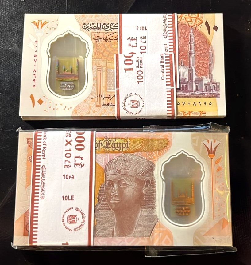 Egypt 10 Pounds 2022 P-81 UNC Bundle 100 Pcs Mint Condition