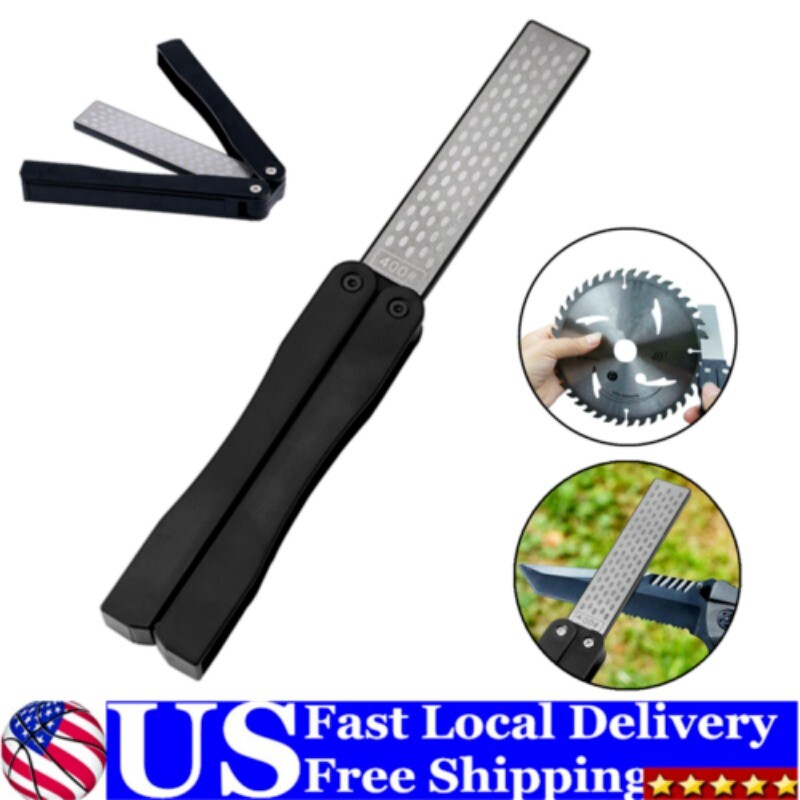 Portable Double-sided Fold Pocket Sharpener Diamond Knife Sharpening Stone Tools