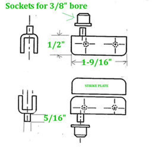 Glass Door Hinge Set w/ Spacers (Pair)