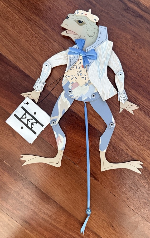 Dee Segula - Frog - Jumping Jack / Pull Toy 1992 - Signed Original New With Tags