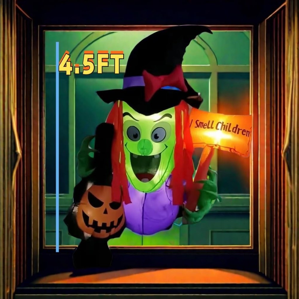 4.5FT Halloween Window Inflatable Decoration - Multi-colors