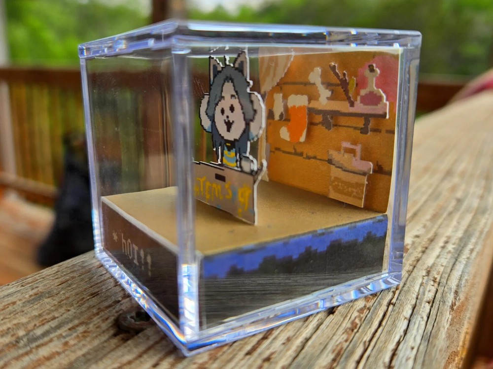 Undertale Mini 3D Diorama Cube (Temmie/Tem Shop/hOI) 2x2
